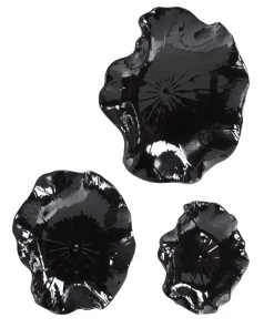 Uttermost Abella Black Ceramic Wall Decor, S/3 13 Uttermost Abella Black Ceramic Wall Decor, S/3