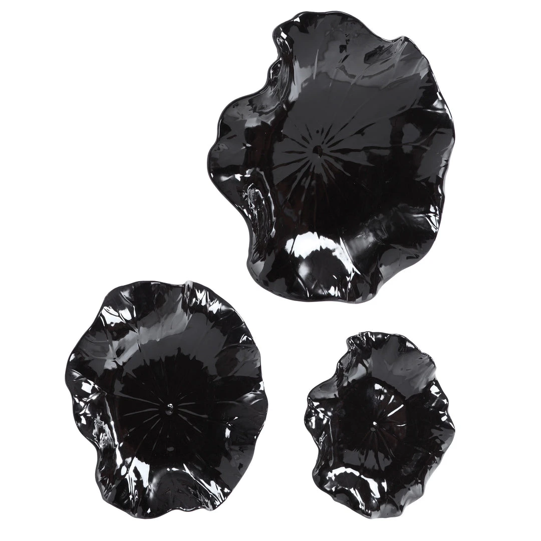 Uttermost Abella Black Ceramic Wall Decor, S/3 7 Uttermost Abella Black Ceramic Wall Decor, S/3