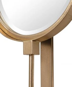 DECOR Uttermost Button Gold Mirror
