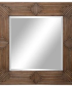 DECOR Uttermost Traveler Geometric Square Mirror