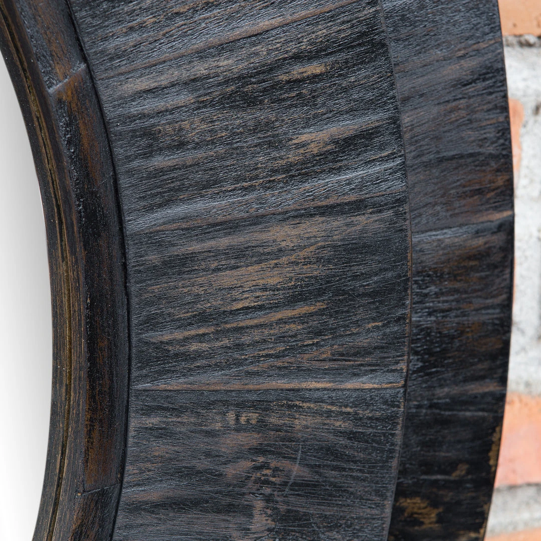 Uttermost Corral Round Wood Mirror 6 Uttermost Corral Round Wood Mirror