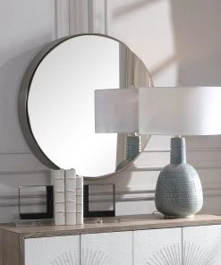 Uttermost Coulson Nickel Round Mirror