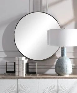 Uttermost Coulson Nickel Round Mirror