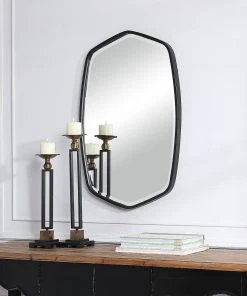 DECOR Uttermost Duronia Black Iron Mirror