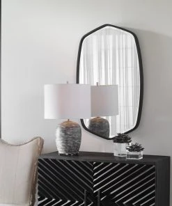 DECOR Uttermost Duronia Black Iron Mirror