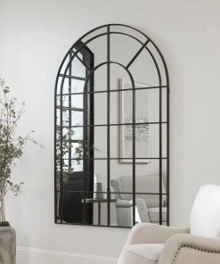 Uttermost Grantola Black Arch Iron Mirror DECOR