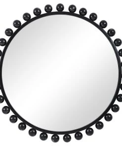 Uttermost Cyra Black Round Mirror