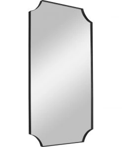 DECOR Uttermost Lennox Black Scalloped Corner Mirror 9 DECOR Uttermost Lennox Black Scalloped Corner Mirror