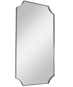 Uttermost Lennox Nickel Scalloped Corner Mirror