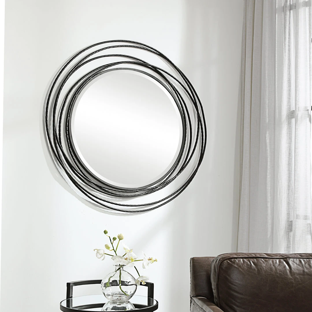 Uttermost Whirlwind Black Round Mirror 5 Uttermost Whirlwind Black Round Mirror