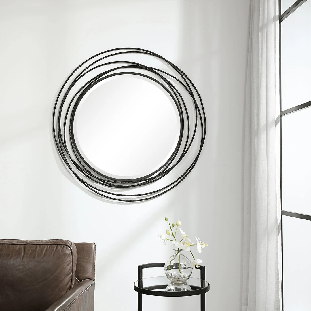 Uttermost Whirlwind Black Round Mirror 4 Uttermost Whirlwind Black Round Mirror