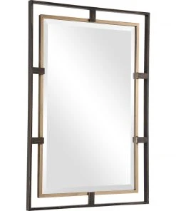 Uttermost Carrizo Gold & Bronze Rectangle Mirror