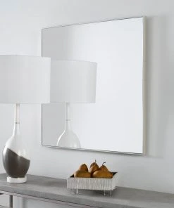 DECOR Uttermost Alexo Silver Square Mirror