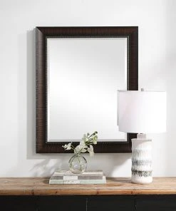 Uttermost Wythe Burnished Wood Mirror