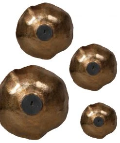 DECOR Uttermost Lucky Coins Brass Wall Bowls, S/4