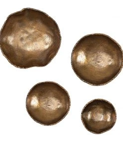 DECOR Uttermost Lucky Coins Brass Wall Bowls, S/4