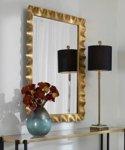 Uttermost Haya Scalloped Gold Mirror DECOR 10 Uttermost Haya Scalloped Gold Mirror DECOR