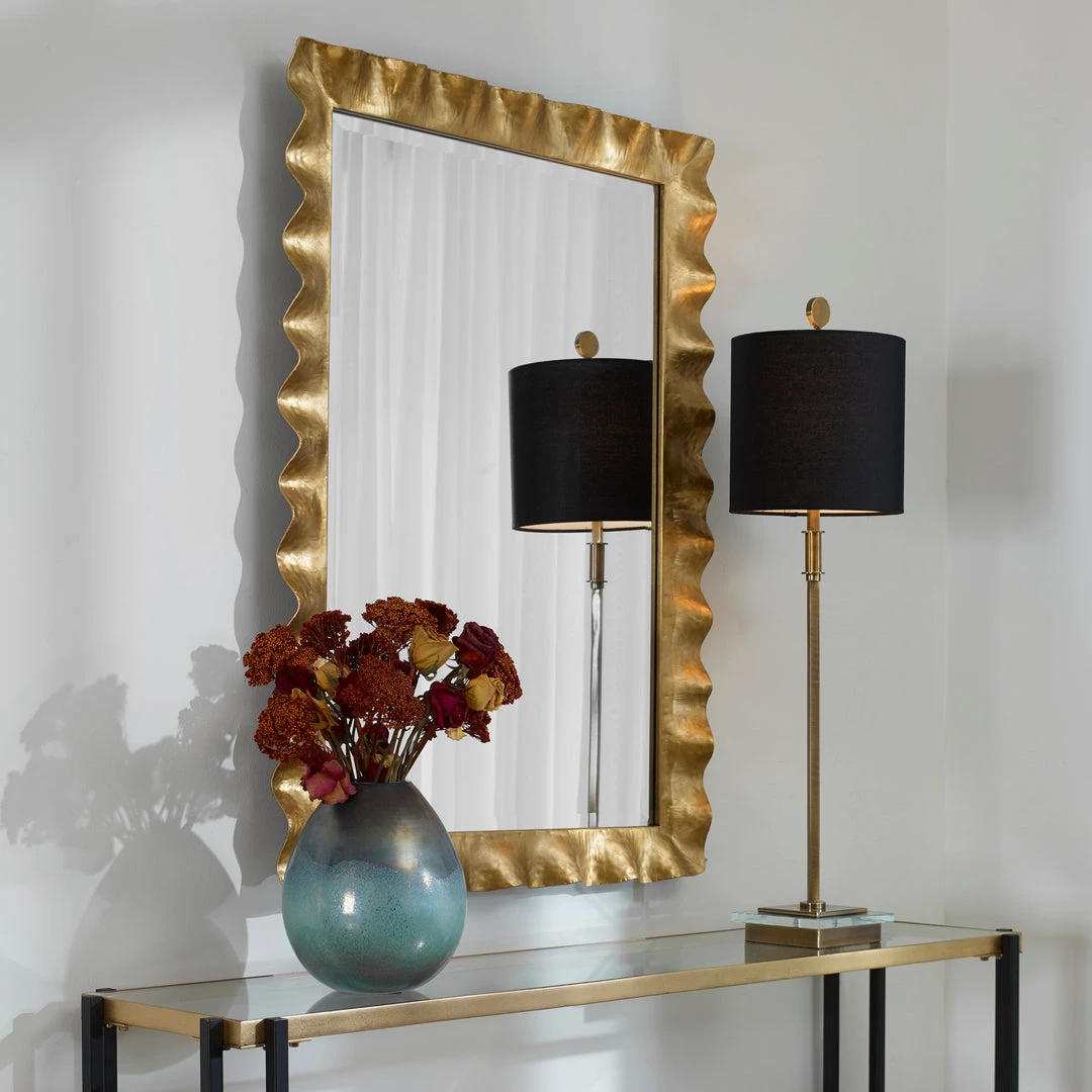 Uttermost Haya Scalloped Gold Mirror DECOR 5 Uttermost Haya Scalloped Gold Mirror DECOR