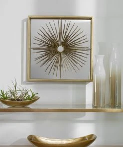 Uttermost Starlight Mirrored Brass Wall Decor