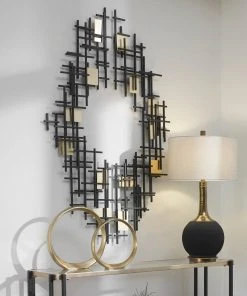 Uttermost Reflection Metal Grid Wall Decor, S/2