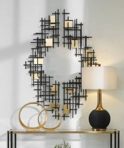 Uttermost Reflection Metal Grid Wall Decor, S/2