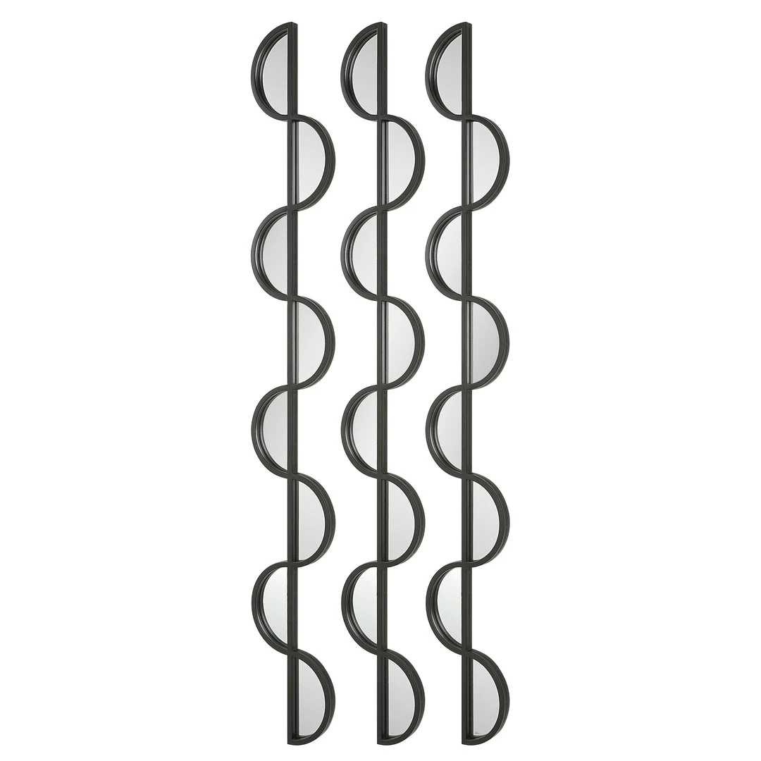 Uttermost Wisp Mirrored Iron Wall Decor, S/3 6 Uttermost Wisp Mirrored Iron Wall Decor, S/3