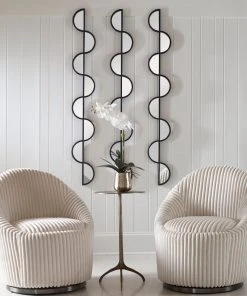 Uttermost Wisp Mirrored Iron Wall Decor, S/3 9 Uttermost Wisp Mirrored Iron Wall Decor, S/3