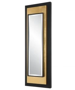 DECOR Uttermost Roston Black & Gold Mirror