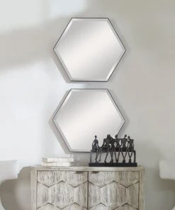 Uttermost Amaya Octagonal Mirrors, S/2