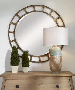 Uttermost Darby Distressed Round Mirror