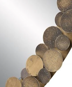 Uttermost Dinar Round Aged Gold Mirror