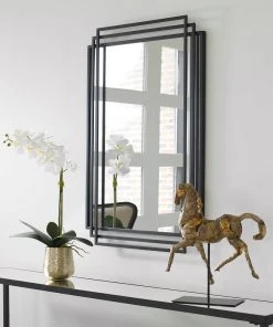 Uttermost Amherst Black Iron Mirror DECOR