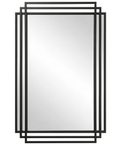 Uttermost Amherst Black Iron Mirror DECOR