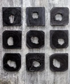 DECOR Uttermost Bahati Ebony Wood Wall Art, S/9