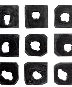 DECOR Uttermost Bahati Ebony Wood Wall Art, S/9