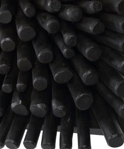 Uttermost Portside Black Wood Wall Panel DECOR