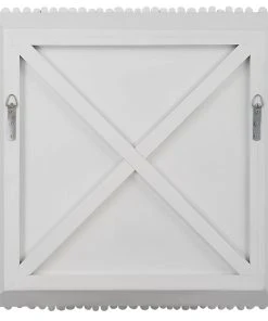 Uttermost Portside White Wood Wall Panel