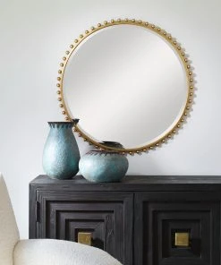 Uttermost Taza Gold Round Mirror
