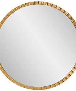 DECOR Uttermost Dandridge Gold Round Mirror