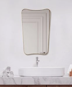 DECOR Uttermost Belvoir Brass Mirror