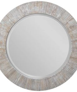 Uttermost Repose Whitewash Round Mirror DECOR