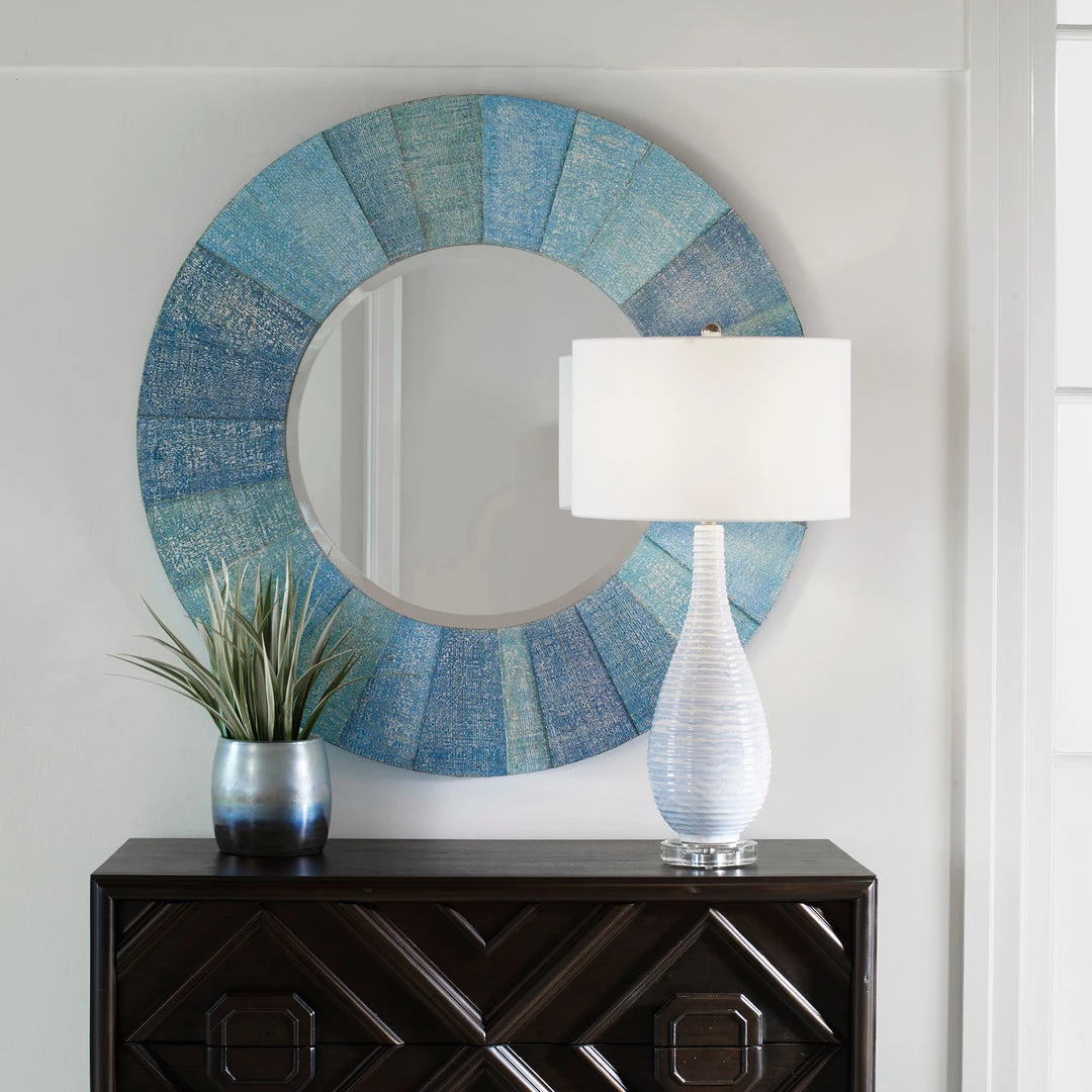 DECOR Uttermost Isle Aqua Round Mirror 5 DECOR Uttermost Isle Aqua Round Mirror