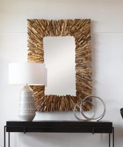Uttermost Teak Branch Rectangular Mirror DECOR