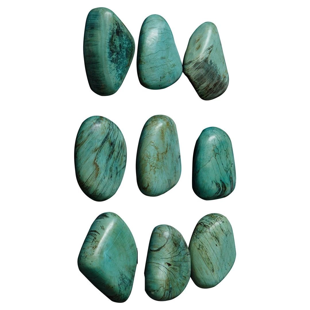 Uttermost Pebbles Aqua Wood Wall Decor, S/9 6 Uttermost Pebbles Aqua Wood Wall Decor, S/9