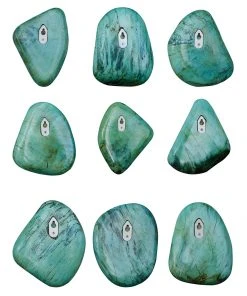 Uttermost Pebbles Aqua Wood Wall Decor, S/9 11 Uttermost Pebbles Aqua Wood Wall Decor, S/9