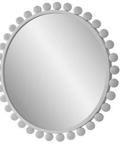 Uttermost Cyra White Round Mirror DECOR