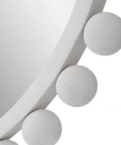 Uttermost Cyra White Round Mirror DECOR