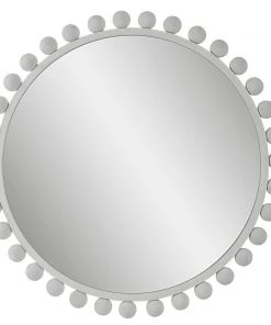 Uttermost Cyra White Round Mirror DECOR
