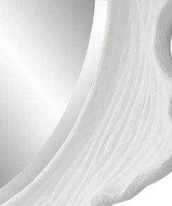 DECOR Uttermost Sea Coral White Round Mirror