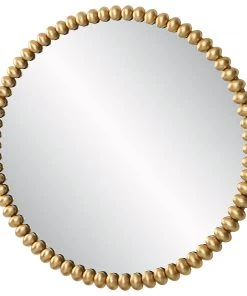 Uttermost Byzantine Round Gold Mirror DECOR